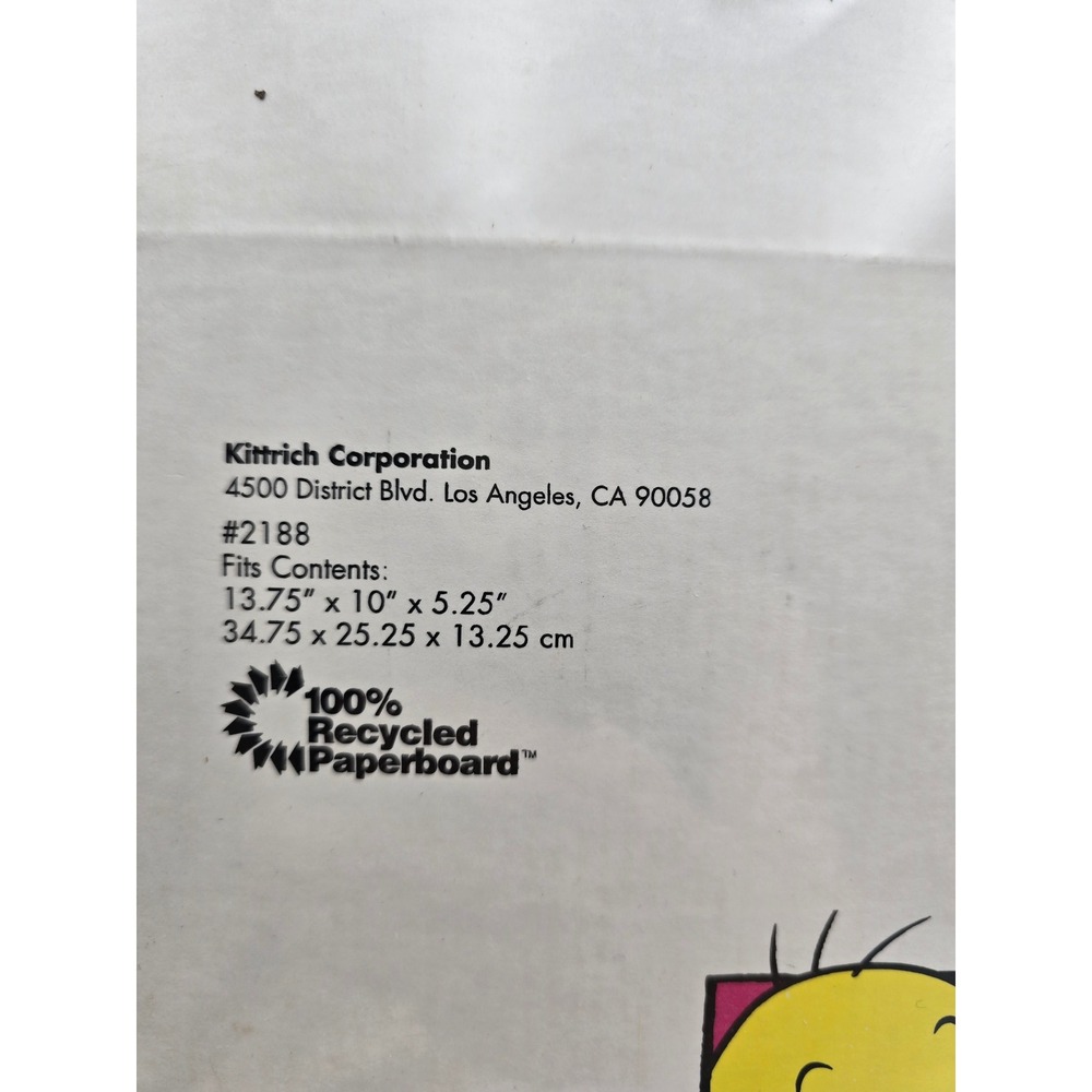 Vintage 1997 Looney Tunes Mailing Box Large 14x10x5.5 Bugs Bunny Daffy Duck NEW - Picture 2 of 8